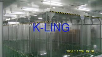 Kamar Bersih ISO8 Softwall / Booth Aliran Udara Laminar Vertikal Dengan Unit Filter H14 HEPA