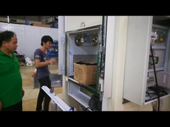 Boks Lulusan Pancuran Udara Industri Bengkel dengan Jalur Konveyor