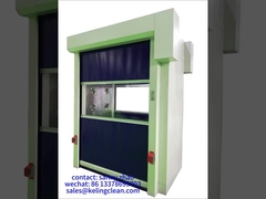 Pintu Rolling Shutter PVC Ruang Bersih Air Shower Mikroelektronik Sistem Kontrol PLC