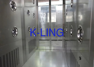 Cleanroom Stainless Steel Semi Kaca Air Shower Tunnel Ukuran Disesuaikan