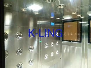 Tegangan Tinggi 220V 380V 50HZ Air Shower Tunnel Untuk Cleanroom Industri