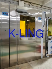 Stainless Steel Cleanroom Air Shower Tunnel Dengan Mini Pleats HEPA Filter