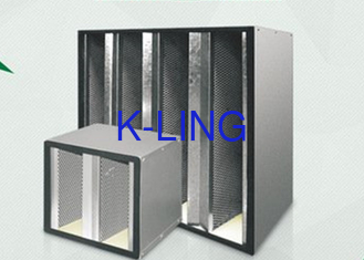 Suhu Serat kaca v bank filter dengan Holt Melt Beads H13 H14 Efisiensi