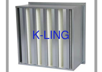 Efisiensi V Bank Filter Udara Dengan Holt Melt Beads Spacer EVA Gasket Media Serat Kaca