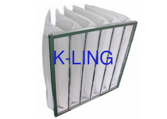 Filter Volume Udara Tinggi dengan Rintangan Kelembaban 80% Tekanan awal 50Pa