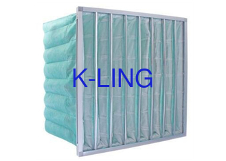 Filter Udara Saku Serat Sintetis yang Tahan Kelembaban Dengan Bingkai Alloy Aluminium