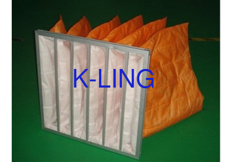 Sesuaikan Tas Filter Udara Aluminium Alloy Frame Kelembaban Toleransi F9 Efisiensi