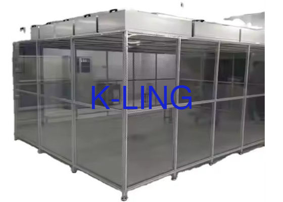 Cahaya Dan Pencahayaan Modular Aluminium Frame Softwall Clean Room