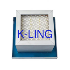 Aluminium Frame Alloy Clean Room ULPA Filter Udara dengan Liquid Jelly Glue Seal Ring