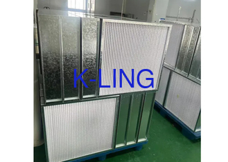 ULPA Grade Aluminium Alloy Framed Air Purifier Filter Dengan Filtrasi Serat Kaca