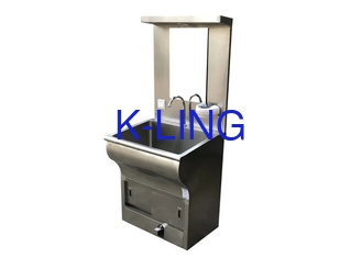 Baja tahan karat ukuran khusus Cuci tangan dengan dispenser sabun termasuk