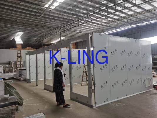 Panel Sandwich Wol Batuan Kaca Magnesium 50mm Hardwall Cleanroom Kelas 1000 ISO5 ISO6 ISO7 Sistem Panel Dinding Tingkat Pemurnian
