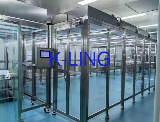 ISO 5 Modular Cleanroom yang dirancang dengan lantai PVC Vinyl dan tingkat kebisingan kurang dari 65 DB yang memastikan standar kontrol kontaminasi yang ketat