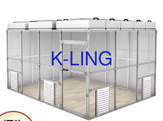 Sistem Cleanroom Modular Ketebalan 50 mm dengan Lantai Epoxy dan Tingkat Kebersihan ISO 5 untuk Manufaktur Peralatan Optik