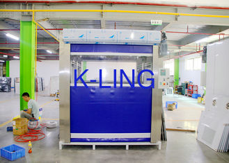 Pintu Tirai PVC Inframerah Induksi Air Shower Pass Box Kecepatan 25-27m / S