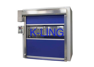 Kusen Pintu Stainless Steel Auto Cargo Air Shower Room Dengan Fast Rolling Door