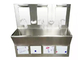SUS304 316L Peralatan Kamar Bersih Wastafel Cuci Tangan Rumah Sakit Medis Panel Belakang Tinggi
