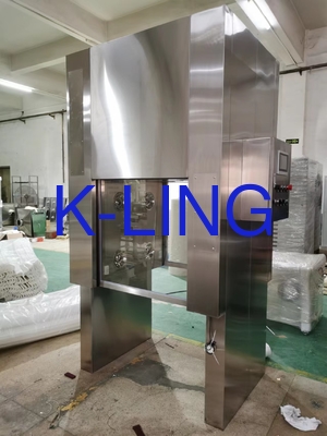 Tingkat Perlindungan IP54 Air Shower Tunnel Dengan Sistem Pencahayaan LED Dan Mini Pleats HEPA Filter