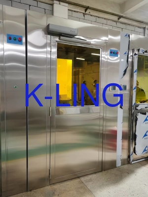 Tingkat Perlindungan IP54 Air Shower Tunnel Dengan Sistem Pencahayaan LED Dan Mini Pleats HEPA Filter
