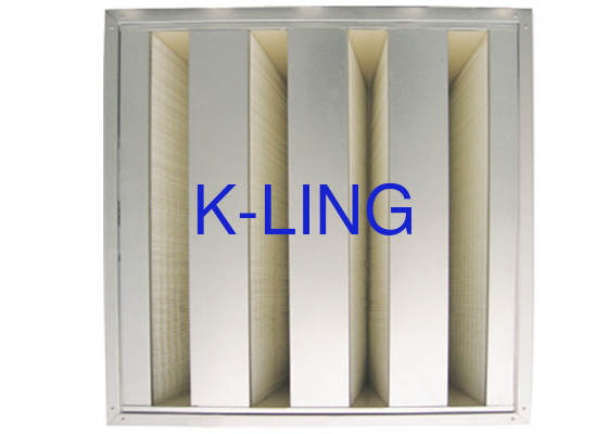 Efisiensi V Bank Filter Udara Dengan Holt Melt Beads Spacer EVA Gasket Media Serat Kaca