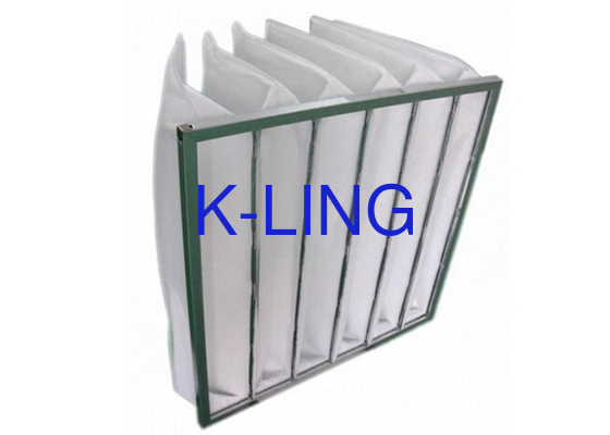Filter Volume Udara Tinggi dengan Rintangan Kelembaban 80% Tekanan awal 50Pa