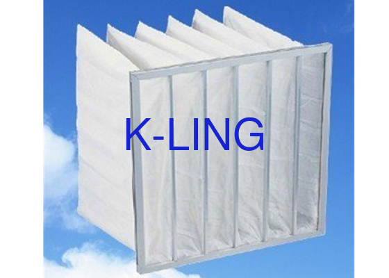 Filter Volume Udara Tinggi dengan Rintangan Kelembaban 80% Tekanan awal 50Pa