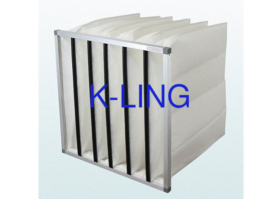 Filter Volume Udara Tinggi Disesuaikan Dengan Serat Sintetik Serat Kaca
