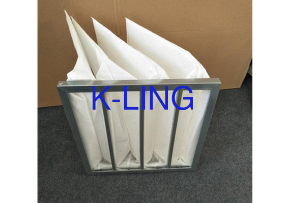 Aluminium Alloy Frame Pocket Air Filter Tekanan awal rendah Ketahanan kelembaban