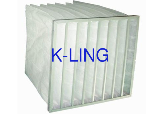 80% Kelembaban Filter Udara Saku Dengan Kerangka Alloy Aluminium Dan Serat Sintetis