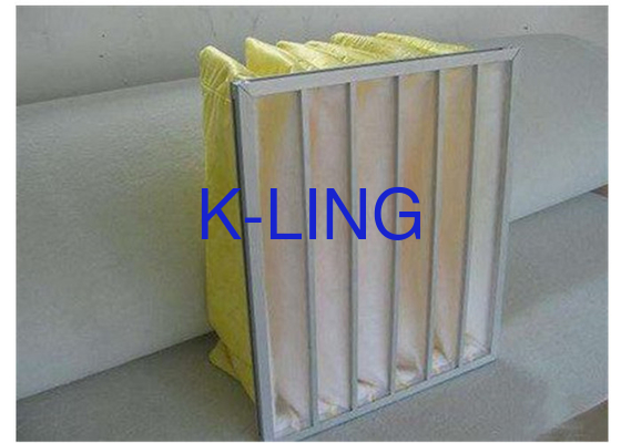 Sesuaikan Tas Filter Udara Aluminium Alloy Frame Kelembaban Toleransi F9 Efisiensi