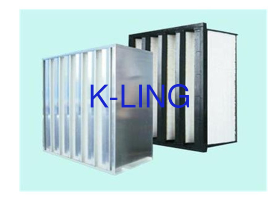 V Cell Filter - Kapasitas Penampung debu 18 Sq.m Filtrasi konsisten F9 Efisiensi