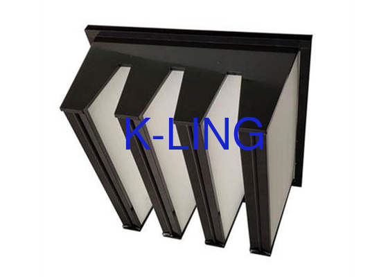 V Cell Filter - Kapasitas Penampung debu 18 Sq.m Filtrasi konsisten F9 Efisiensi