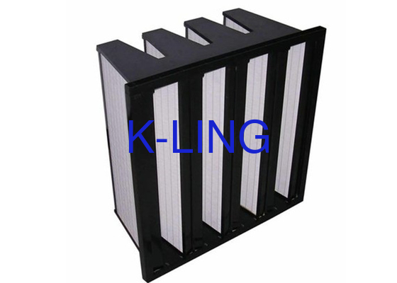 Kapasitas debu FiberGlass V Bank Filter Dengan EVA Gasket Media Serat Kaca 18 Sq.m Area