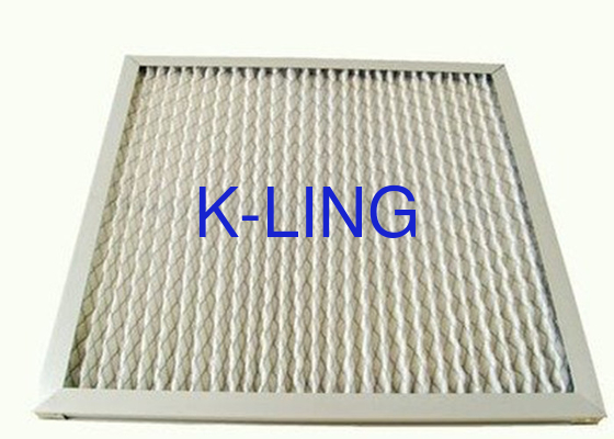 Sistem ventilasi Filter udara panel pleated dengan porositas 5um dan efisiensi MERV 8