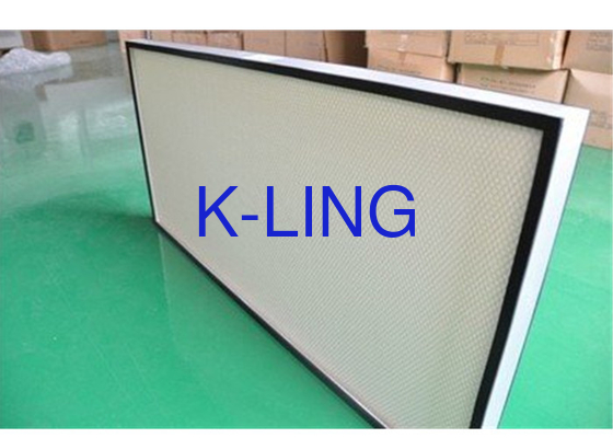 Disesuaikan ≤100.C Hot Melt Adhesive Mini Pleated Aluminium Alloy ULPA Air Filter