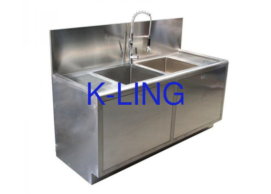 Stainless Steel Clean Room Hand Wash Sink Dispenser Sabun Dengan Sensor Manual / Otomatis