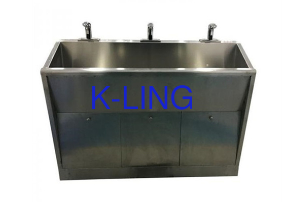 Stainless Steel Clean Room Hand Wash Sink Dispenser Sabun Dengan Sensor Manual / Otomatis
