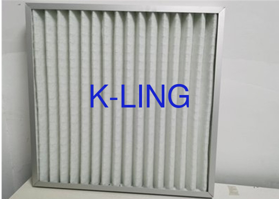 Efisiensi Pembersih Udara Panel Pleated Filter 46mm/96mm G4 Rating 5um Porositas