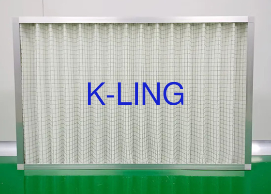 Pencetakan yang disesuaikan Préfilter Panel pleated Filter udara G1-G4 Efisiensi