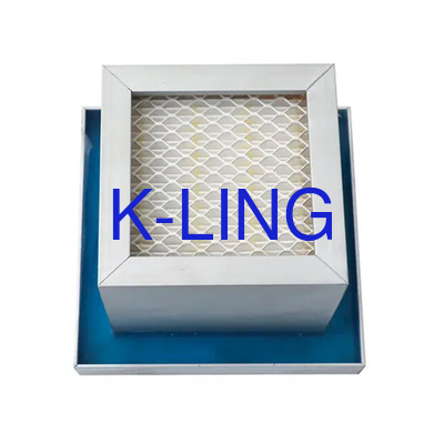 Aluminium Frame Alloy Clean Room ULPA Filter Udara dengan Liquid Jelly Glue Seal Ring
