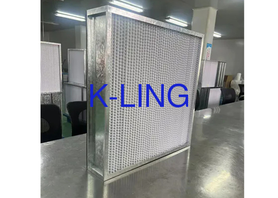 ULPA Hepa Filter Dengan Kerangka Alloy Aluminium Dan Serat Kaca Berat 10 Kg