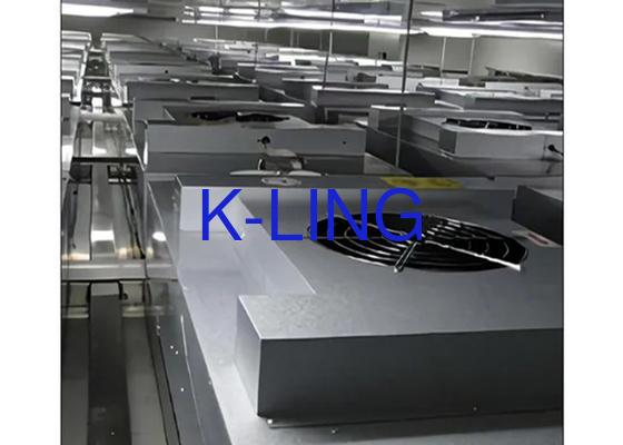 Aplikasi Komersial FFU dengan 6 Bulan Hidup Filter HEPA 45 DB Tingkat Kebisingan