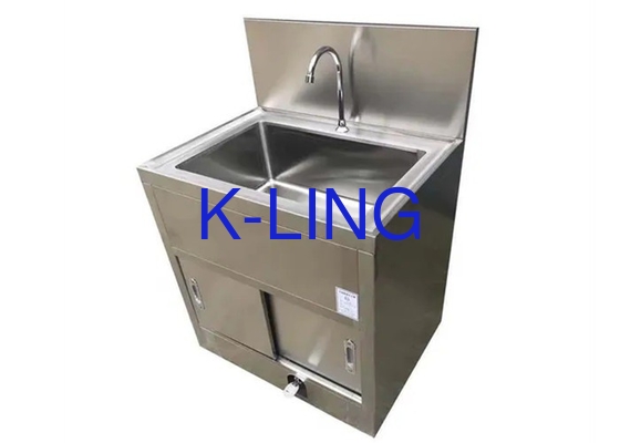 Peralatan kamar bersih stainless steel Cuci tangan wastafel dengan dispenser sabun