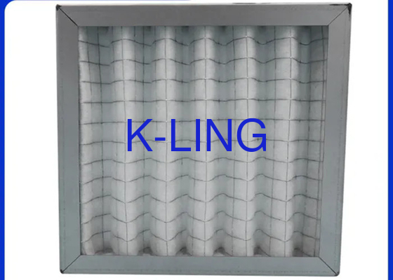 Panel utama Tungku Pleated Pre Filter HVAC Filter Udara Untuk Ruang Bersih