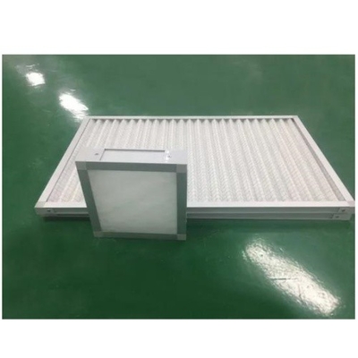 Panel Filter Konstruksi dengan PU Foam Medium Material Pleated Panel Filter Udara G1-G4 Efisiensi