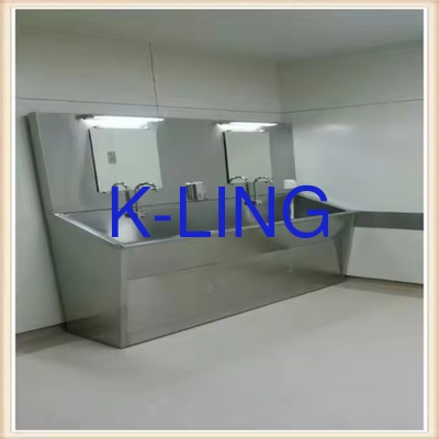 Ukuran Luar 1175*875*350mm Wastafel Cuci Medis Dengan Peringkat Pemurnian Dan Kapasitas yang Dapat Disesuaikan