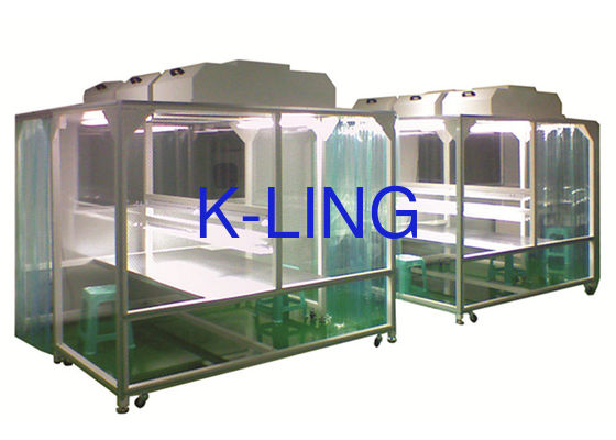 EBM Fan Modular Softwall Cleanroom dengan Kerangka Baja Rinsing untuk Kelas 10000 Rumah Sakit dan penggunaan laboratorium