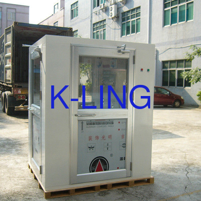 Kelas 100 Kamar bersih Mandi udara stainless steel dengan kontrol microcomputer dan aliran udara 1000-1500m/3