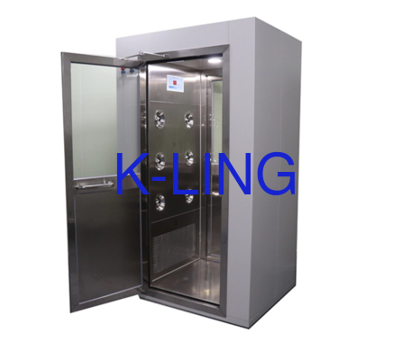 Pintu Ayun Manual Stainless Steel 304 Air Shower untuk Pencegahan Kontaminasi Ruangan Bersih Terkontrol