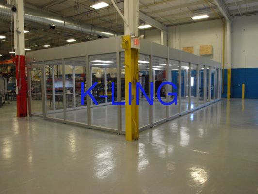 Sistem Kamar Bersih Modular dengan Pencahayaan LED Terintegrasi ISO5 ISO6 ISO7 ISO8 Tingkat Pembersihan dan Bahan Lantai PVC